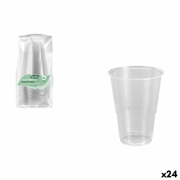 Set of glasses Algon 330 ml 15 Pieces (24 Units)