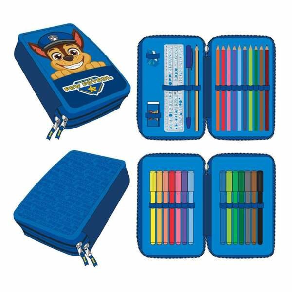 Pencil Case The Paw Patrol Blue 12,5 x 19,5 x 4,5 cm