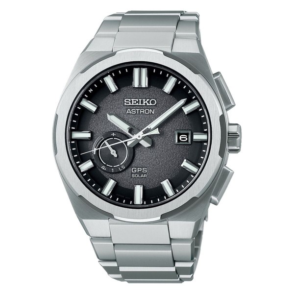 Abiejų lyčių laikrodis Seiko ASTRON Mod. SOLAR GPS Sidabras