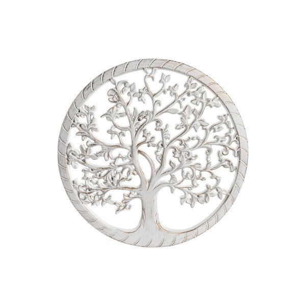 Sienu dekors DKD Home Decor Balts Bronza Sudrabains 40 x 1,5 x 40 cm