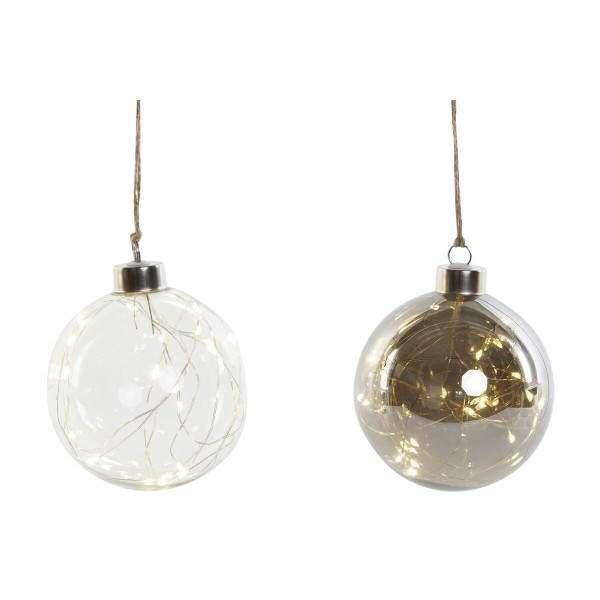 Hanging decoration DKD Home Decor Transparent Crystal 10 x 10 x 10 cm (2 Units)