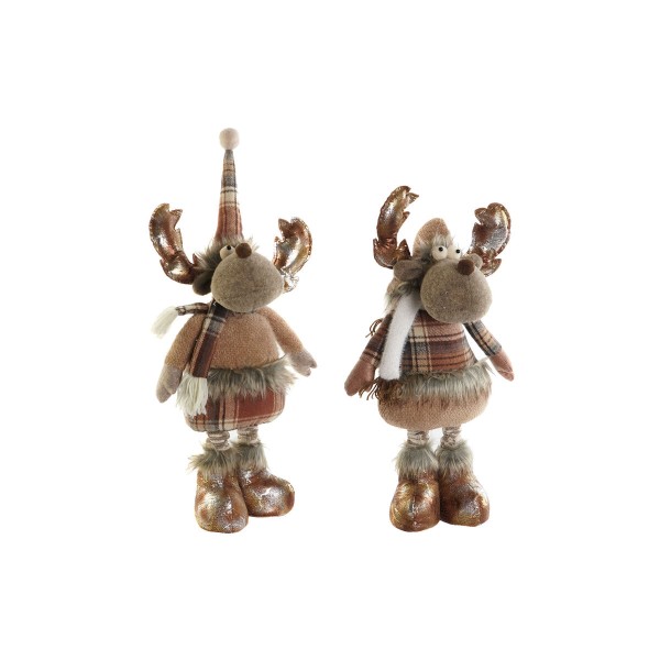 Jõuluehe DKD Home Decor Pruun Põhjapõder 18 x 17 x 48 cm (2 Ühikut)