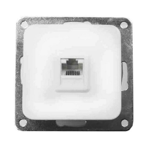 RJ45 jungtis EDM 65308 term Balta Termoplastikas Įdėta, įmontuota 7 x 7 x 4 cm