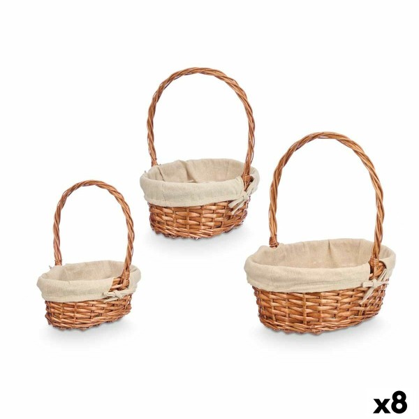 Krepšių rinkinys Kipit HX31275S/3 Poliesteris vytelių Audinys 50 % medvilnė 34 x 39,5 x 30 cm 34 x 40 x 30 cm 3 Dalys