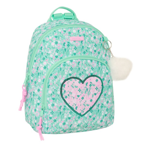 Casual Backpack Safta Cuore Mint 25 x 30 x 13 cm Mini