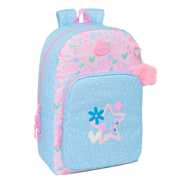 School Bag BlackFit8 Smile Blue Pink 30 x 46 x 14 cm
