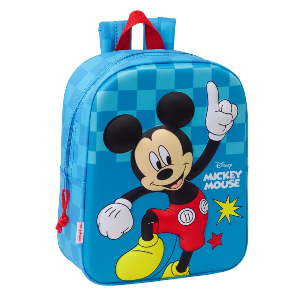 Lasten laukku Mickey Mouse Clubhouse Sininen 22 x 27 x 10 cm 3D