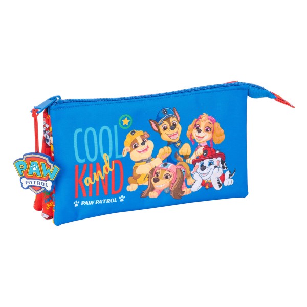 Trīsvietīgs futrālis The Paw Patrol Cool Zils Sarkans 22 x 12 x 3 cm