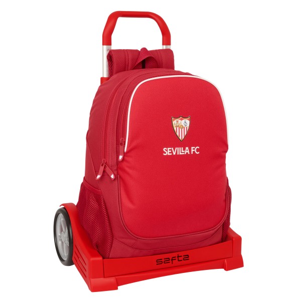 Skolas mugursoma ar riteņiem Sevilla Fútbol Club Sarkans 32 x 43 x 14 cm