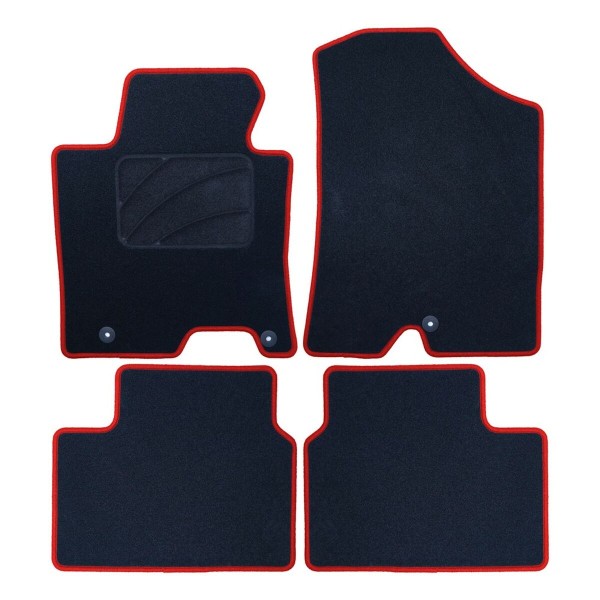 Car Floor Mat Set OCC Motorsport OCCHY0014RD Red Hyundai i30 5 Pieces