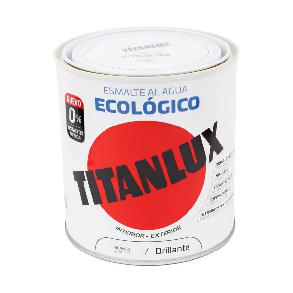 Akrila laka Titanlux 00t056614 Ekoloģisks 250 ml Balts Mirdzošs