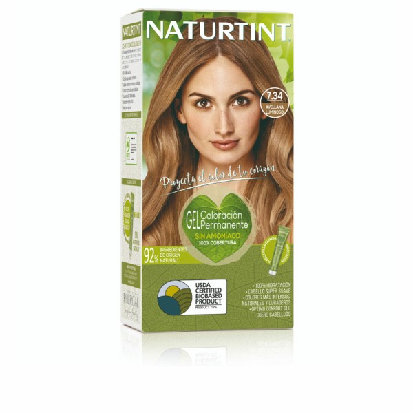 Pysyvä väriaine Naturtint NATURTINT COLORACIÓN nº 7.34-Avellana luminoso 170 ml