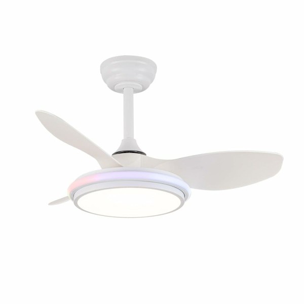 Ceiling Fan CristalRecord STEL EVO MINI RGB RETRAC Transparent