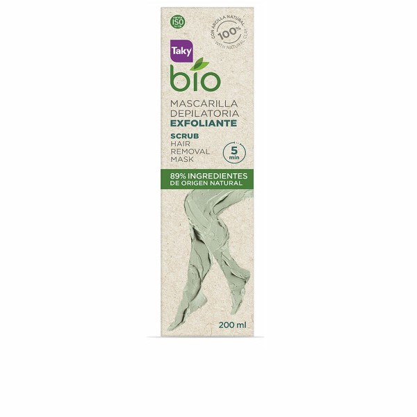 Vasks Ķermeņa Liekā Apmatojuma Depilācijai Taky Bio Natural 0% Scrub 200 ml