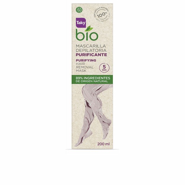 Vaškas kūno plaukų depiliacijai Taky Bio Natural 0% Purifying 200 ml