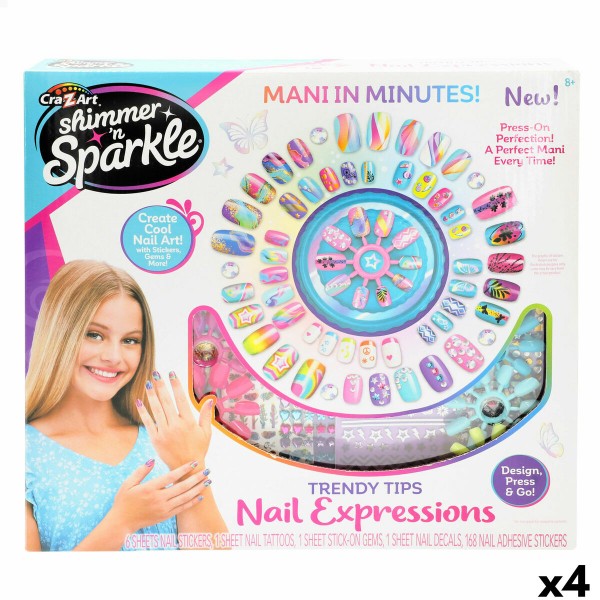 Nagų Dizaino Rinkinys Cra-Z-Art (4 vnt.)