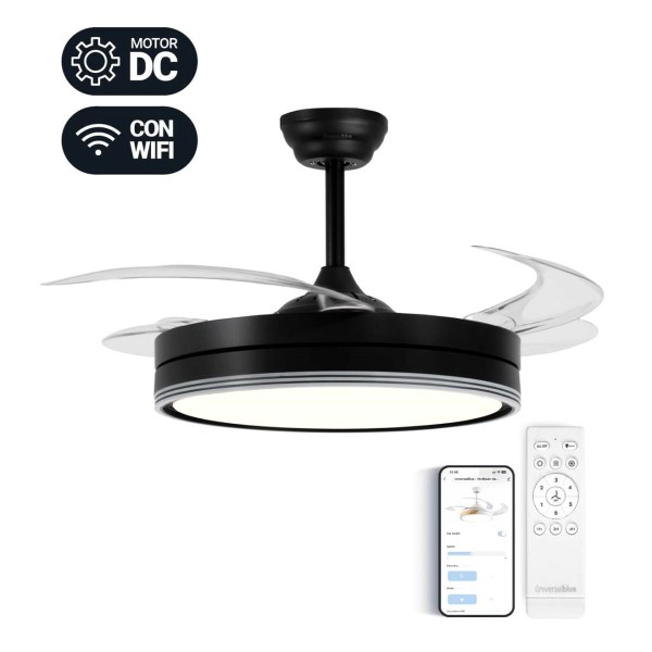Ceiling Fan Universal Blue Black