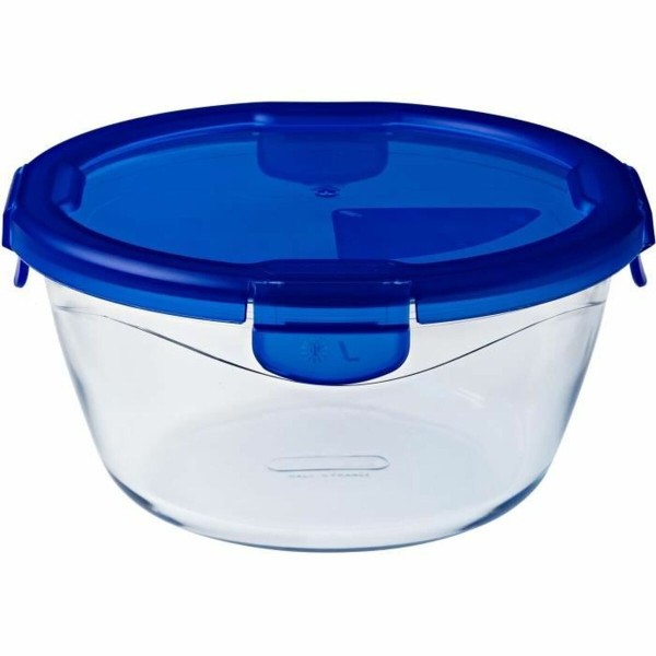 Maisto konservavimo konteineris Pyrex Mėlyna Skaidrus Apskritas 1,6 L (6 Dalys)