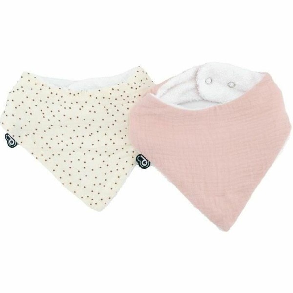 Bib Domiva Light Pink Cotton 2 Pieces (2 Units)