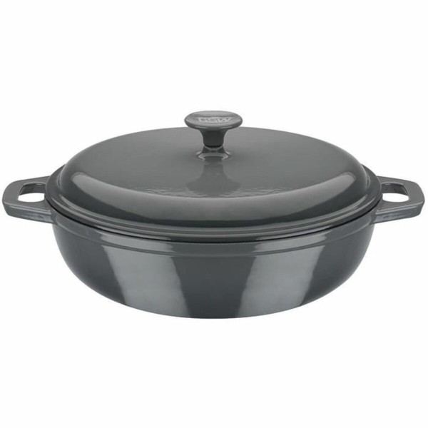 Casserole with lid GSW Grey Cream Stainless steel Ø 30 cm
