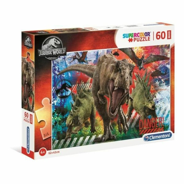 Puzle un domino komplekts Clementoni Jurassic World 68 x 48 cm 60 Daudzums