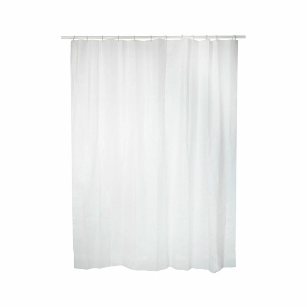 Shower Curtain Exma White PVC 140 x 180 cm