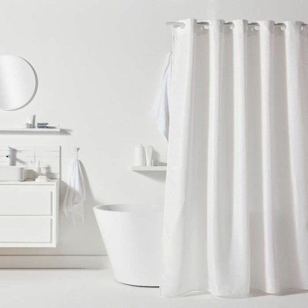 Shower Curtain TODAY White Polyester 180 x 200 cm (12 Units)