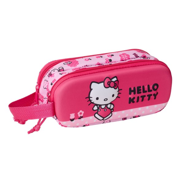 Kaksilokeroinen laukkku Hello Kitty Pinkki 21 x 8 x 6 cm