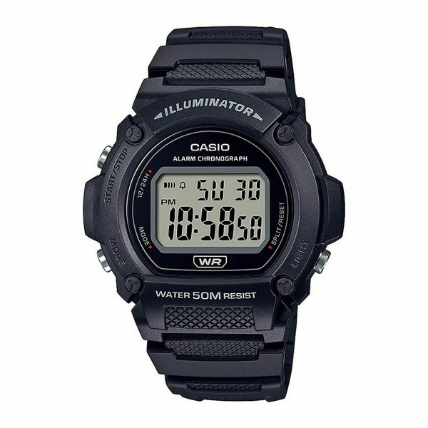 Vīriešu Pulkstenis Casio W-219H-1AVCF Melns