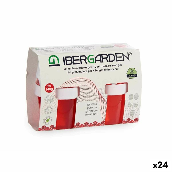 Air Freshener Set Ibergarden 11001 Geranium Gel (24 Units)