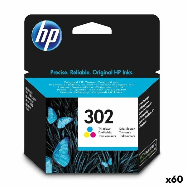 Original Ink Cartridge HP Officejet 3830 All-in-One Nº 302 Tricolour (60 Units)