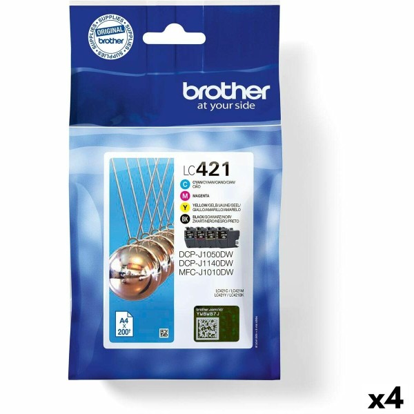 Originali rašalo kasetė Brother MFC-J1010DW / DCP-J1050DW Geltona (4 vnt.)