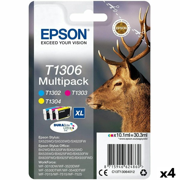 Originaalne Tindikassett Epson SX525WD/620FW/ OFFICE B42WD/525WD/625FWD/925FWD Kolmevärviline (4 Ühikut)