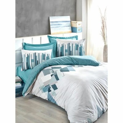 Duvet cover set Blue White...