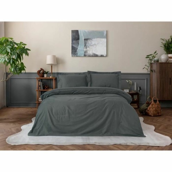 Duvet cover set Grey 220 x 240 cm