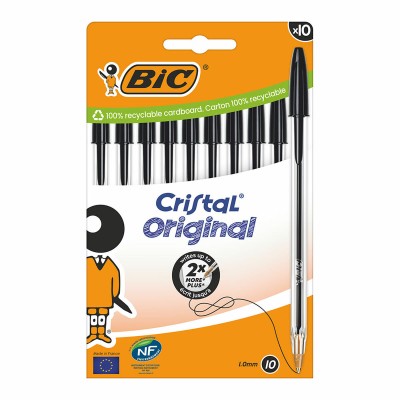 Kynä Bic Cristal Musta (10...