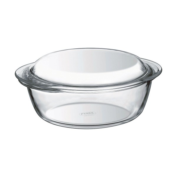Kastrul kaanega Pyrex 1,4 L Valge Läbipaistev