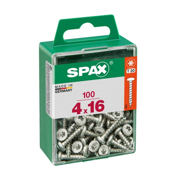 Kruvide karp SPAX Wirox Puit Ümar pea 100  Tükid, osad (4 x 16 mm)