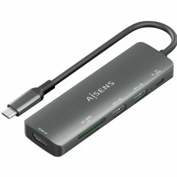 USB šakotuvas Aisens ASUC-6P023-GR