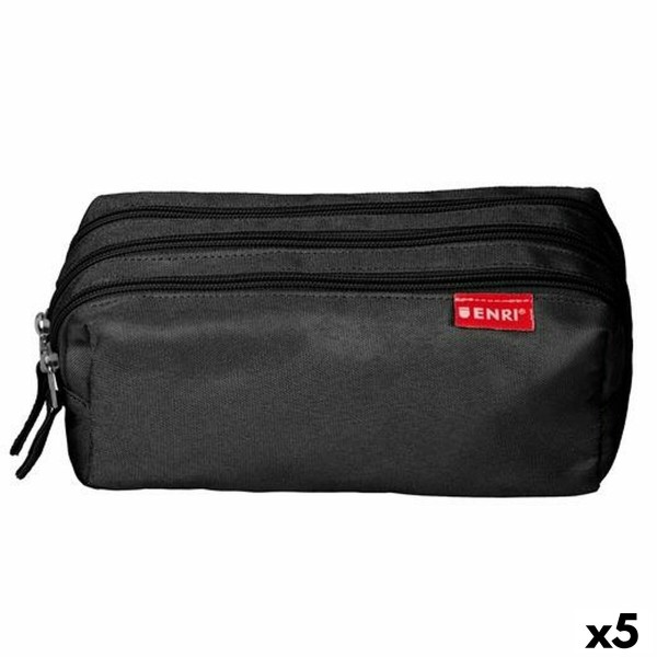 School Case ENRI Black 21 x 7 x 11 cm (5 Units)