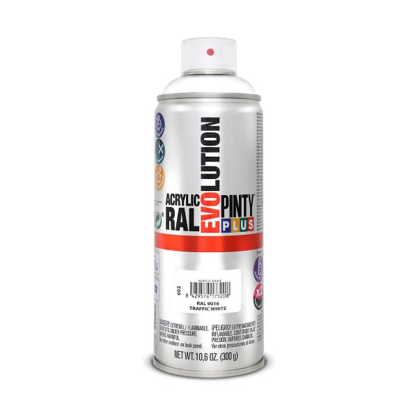 Spraymaali Pintyplus Evolution RAL 9016 400 ml Traffic White