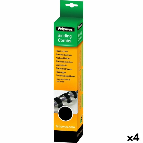 Spirāles Fellowes 50 Daudzums Grāmatas vāks Melns PVC (Ø 32 mm) (4 gb.)