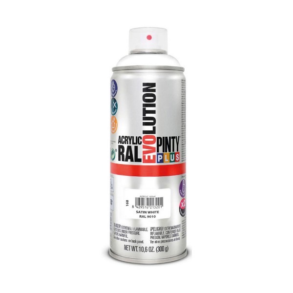 Spraymaali Pintyplus Evolution RAL 9010 400 ml Satiiniviimeistely Pure White