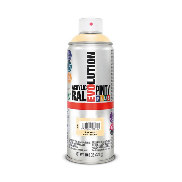 Spraymaali Pintyplus Evolution RAL 1015 400 ml Light Ivory