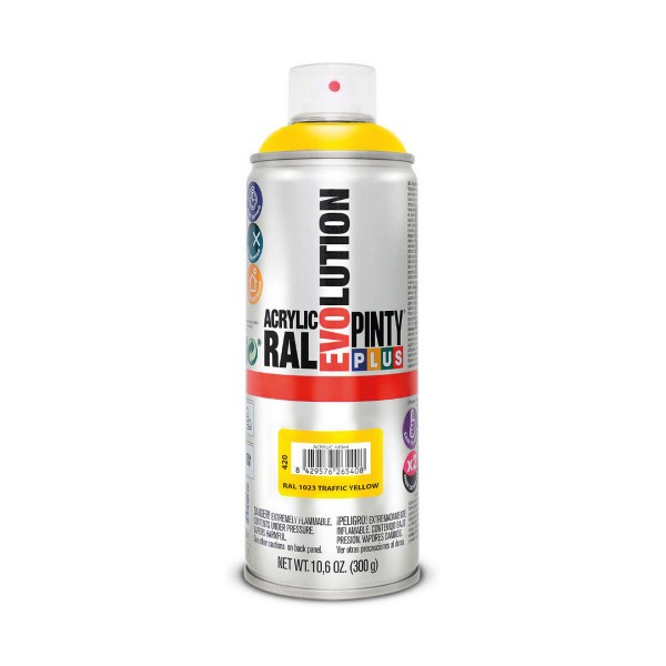 Spraymaali Pintyplus Evolution RAL 1023 300 ml Traffic Yellow