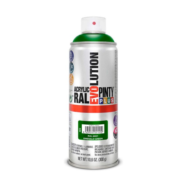 Spraymaali Pintyplus Evolution RAL 6001 400 ml Smaragdin vihreä