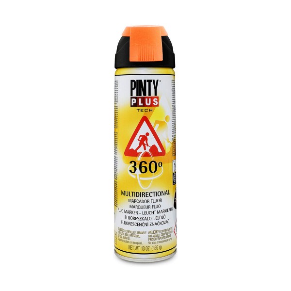 Аэрозольная краска Pintyplus Tech T143 360º Оранжевый 500 ml