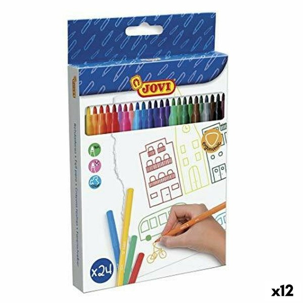 Flomasteru Komplekts Jovi Daudzkrāsains 24 Daudzums (12 gb.)