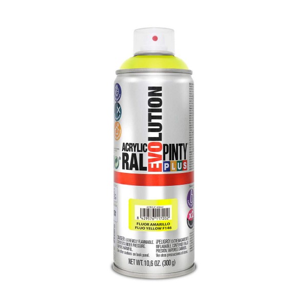 Spraymaali Pintyplus Evolution F146 400 ml Fluoresoiva Keltainen