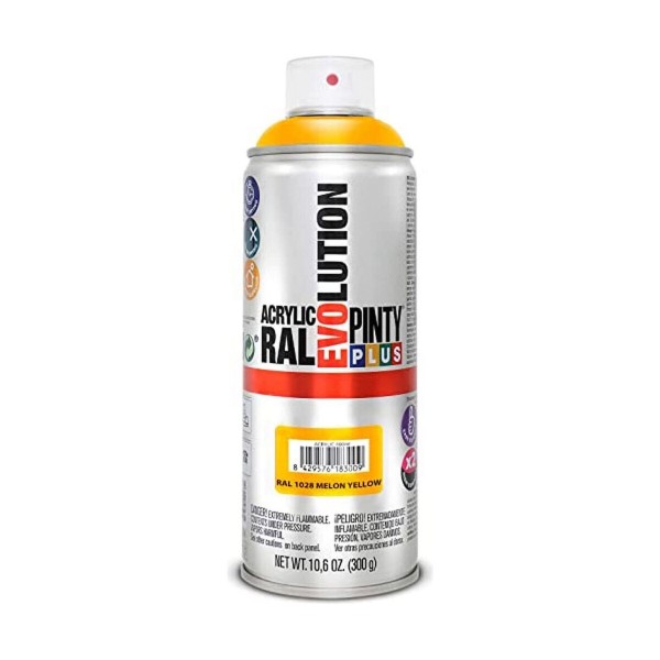 Purškiami dažai Pintyplus Evolution RAL 1028 400 ml Melon Yellow